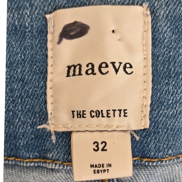 Maeve Denim - Maeve Anthropologie Colette Wide Leg Jeans Women 32 Light Wash Blue Denim Pocket